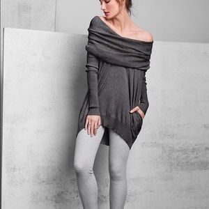 Victoria Secret Cowl Neck Sweater - gray, size S